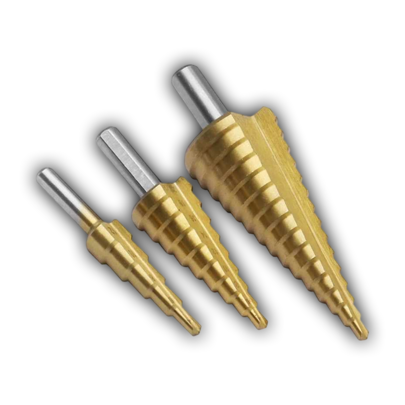 π© 6Pcs Titanium Step Drill Bit Set